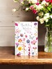 Open Female Birthday Card - Wild Flowers and Butterflies Silver Foil 7.7x5.25