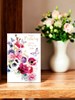 Open Female Birthday Card Pink White Lilac Flowers Butterflies & Foil 7.75x5.25"