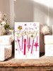 Open Female Birthday Card - Pink Candles Stars & Gold Glitter 7.75" x 5.25"