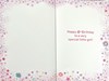 Age 4 Girl Birthday Card - 4 Today Cat with Balloons Presents Stars 7.5x5.25"