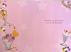 Age 4 Girl 4th Birthday Card - Ice Cream Sundaes Sweets Silver Foil 7.75x5.25"