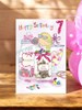 Age 7 Girl Birthday Card - 7th Birthday Girl with Jars of Sweets 7.75x5.25"