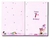 Age 7 Girl Birthday Card - 7th Birthday Girl with Jars of Sweets 7.75x5.25"
