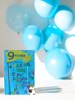 Age 9 Boy Birthday Card - Blue & Green Bunting A Football & Stars 7.75" x 5.25"