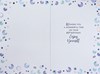 Age 60th Male Birthday Card - Blue Champagne Bubbles Silver Foil 60 7.75x5.25"