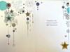 Age 65 Male Birthday Card - Blue Numbers Stars and Spots Gold Foil 7.75x5.25"