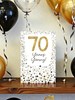 Age 70 Birthday Card 70th Gold Silver Foil Stars 70 Years Young 7.75x5.25"