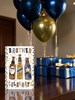 Brother Birthday Card - Brown & Blue Bottles of Beer with Gold Foil 7.75x5.25"