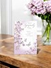 With Sympathy Card - Lilac Flowers Grey Butterflies and Silver Foil 7.75x5.25"