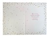 Open Wedding Anniversary Card - Bear in Champagne Glass with Glitter 7.75x5.25"