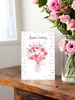 Open Wedding Anniversary Card - Pink Flowers and Gold Foil 7.75" x 5.25"