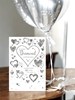 Diamond 60th Wedding Anniversary Card - Silver Foiled Hearts 7.75x5.25"