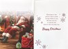 Uncle Christmas Card - Traditional Santa asleep in Chair with Red Foil 7.5x5.25"