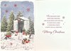 Brother-in-Law Christmas Card - White Shed in Snowy Garden Red Foil 7.5x5.5"
