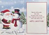 Great Granddaughter Christmas Card - Santa & Snowman with Red Foil 7.5x5.25"