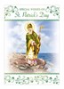 Happy St Patrick's Day Card - Catholic Priest with Green Foil 7.5x5.5"
