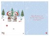 From Both Of Us Christmas Card - Santa Bears in Snowy Forest Twine Foil 7.5x5.25
