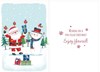 Special Little Boy Christmas Card - Santa Snowman and Robins Red Foil 7.5x5.25