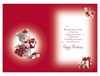 Special Friend Christmas Card - 3d attached Bear and Gifts Silver Foil 7.5x5.25"