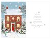 Husband Christmas Card - House and Snowman with Silver Foil 9x6"