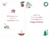 Granddaughter & Family Christmas Card - Red with Xmas Items Gold Foil Verse 9x6"