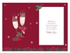 Sister & Brother-in-Law Christmas Card - Champagne Flutes with Gold Foil 9x6"