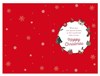 Grandson Christmas Card - Red with Green White and Gold Writing with Foil 9x6"