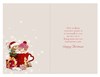 Brother & Sister-in-Law Christmas Card - Bears in Red Mug Snowflakes & Foil 9x6
