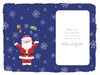 Great Grandson 1st Christmas Card - 3D attached Santa Claus Silver Foil 9x6"