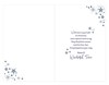 Son and Fiancée Christmas Card - Blue with Silver Foiled Tree and Stars 9x6"