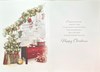 From Both Of Us Christmas Card - Garland on Staircase with Gold Foil 7.5x5.25