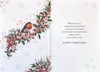Across The Miles Christmas Card - Red Robin on Holly with Gold Foil 7.5x5.25"