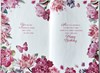 Wife Birthday Card - Pink Flowers and Butterflies with Gold Foil Finish 9x6"