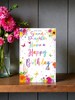 Granddaughter Birthday Card - Pastel Colour Writing Flowers Butterflies 9x6"