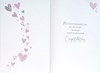 Wedding Day Card - Congratulations Pink Hearts with Silver Foil Writing 9x6"
