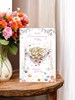 Wedding Anniversary Card - Bears in Hammock with Hearts Flowers Silver Foil 9x6"