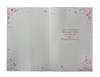 Wife Wedding Anniversary Card - Pink Roses Champagne Glasses & Gold Foil 9x6"