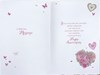 Mum & Dad Wedding Anniversary Card - Pink Hearts Flowers Butterflies & Foil 9x6"