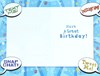 Open Male Personalised Birthday Card - Any Name - Blue Text Bubbles 8.5" x 5.5"
