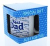 Best Dad Typo White 11oz Mug In Blue Gift Box - Birthday, Father's Day, Xmas