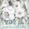 Pack Of 6 Thank You For Your Sympathy Cards & Envelopes - Floral Abstract
