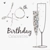 Multi Pack 36 Holographic 40th Birthday Party Card Invitations & Envelopes