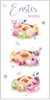 Pack of 12 Mixed Easter Cards 4 Designs - Animals Hot Cross Buns Eggs in Nest