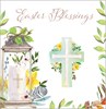 Pack of 8 Religious Blessings Easter Cards 2 Designs - Floral Black Gold Cross
