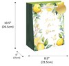 Medium Gift Bag - Just For You Lemons and Butterflies with Gold Foil Tag 10x8.5"