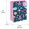 Large Children's Gift Bag - Sea Creatures with Pink Handle Lilac Tag 13x10.5"