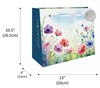 Large Floral Gift Bag - Landscape Wild Flowers Poppies with Foil Tag 13x10.5"