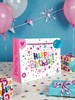 Medium Birthday Gift Bag - Landscape Pink Multicoloured Writing Foil Tag 10x8.5"