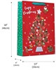 Pack of 6 Extra Large Christmas Gift Bags - Capy Xmas Tree Silver Foil 18x13"