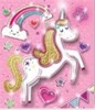 Unicorn Rainbow and Hearts Gift Wrapping Paper 1 Sheet & Matching Gift Tag